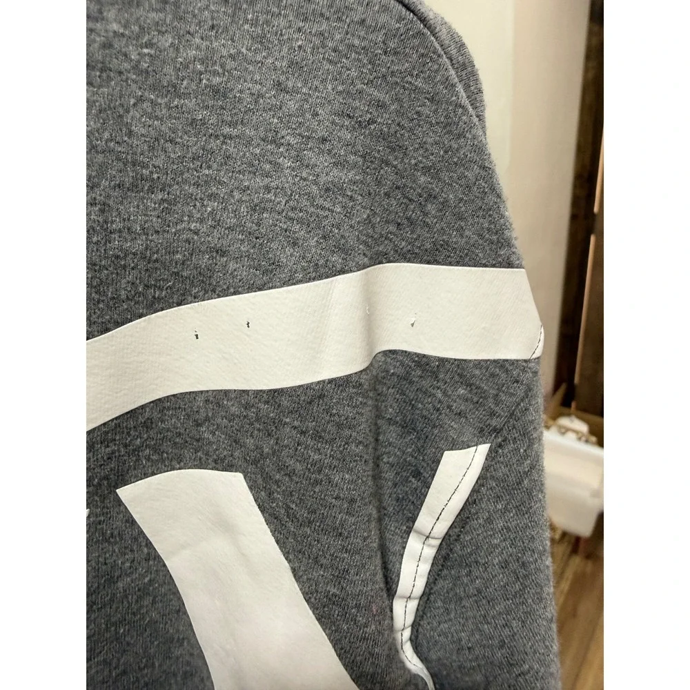 Michael Kors Womens Heather Gray Graphic Logo Crew Neck Sweatshirt Size L